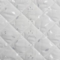 Quilted Broidery Anglaise - WHITE