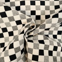 Tapestry Fabric - CHESS MONOCHROME