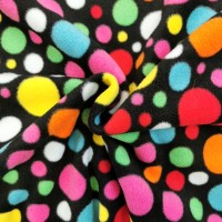 RAINBOW ANTIPILL FLEECE - SPOTS ON BLACK