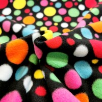 RAINBOW ANTIPILL FLEECE - SPOTS ON BLACK