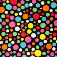 RAINBOW ANTIPILL FLEECE - SPOTS ON BLACK