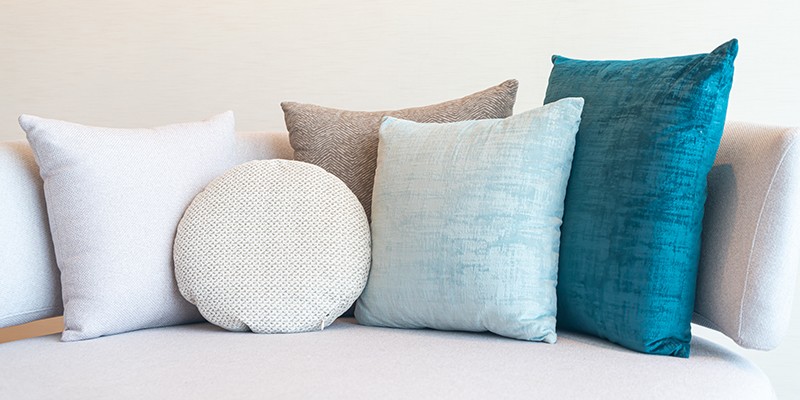 Blue Throw Pillows Example