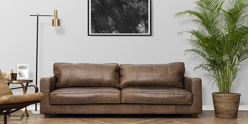 faux leather sofa