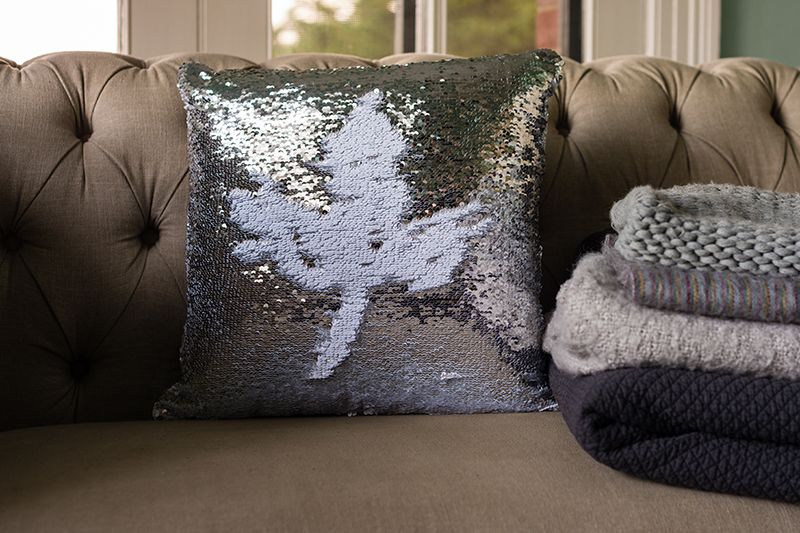 Silver Sequin Cushion