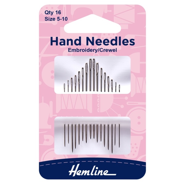 Hand Sewing Needles: Embroidery-Crewel: Size 5-10