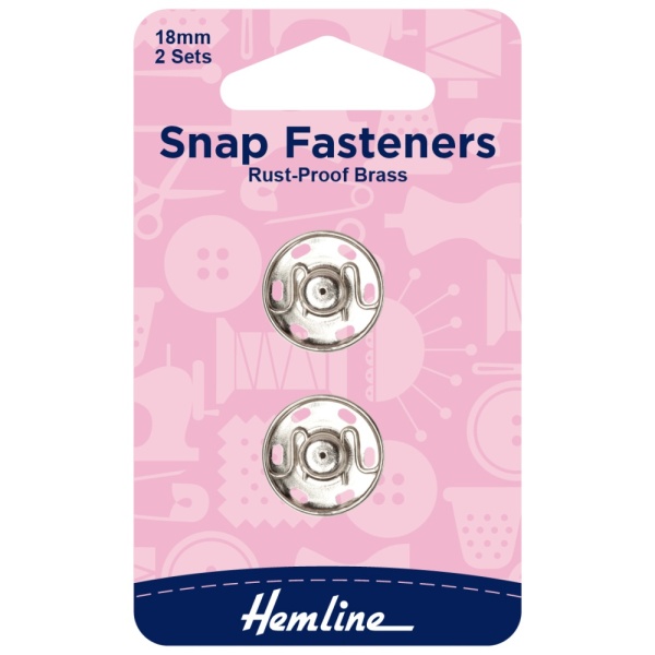 Snap Fasteners: Sew-on: Nickel: 18mm