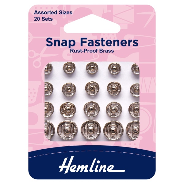 Snap Fasteners: Sew-on: Nickel: Asst