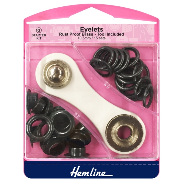 Eyelets Starter Kit: 10.5mm: Black: (F)