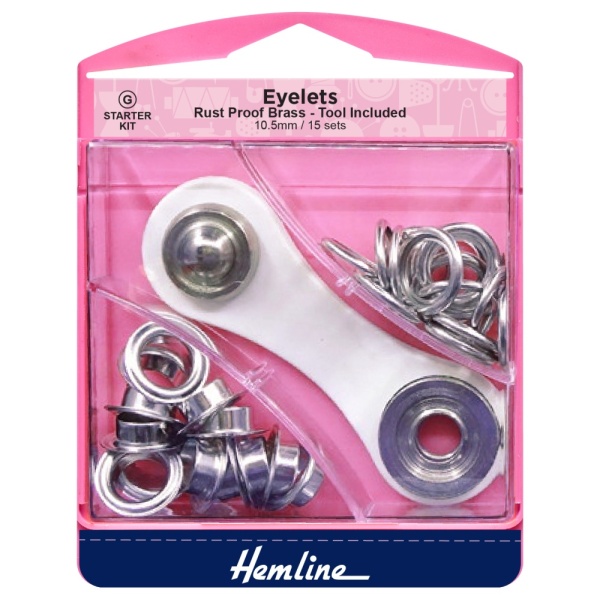 Eyelets Starter Kit: 10.5mm: Nickel: (F)