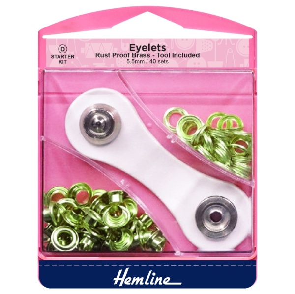 Eyelets Starter Kit: 5.5mm: Gold: (D)