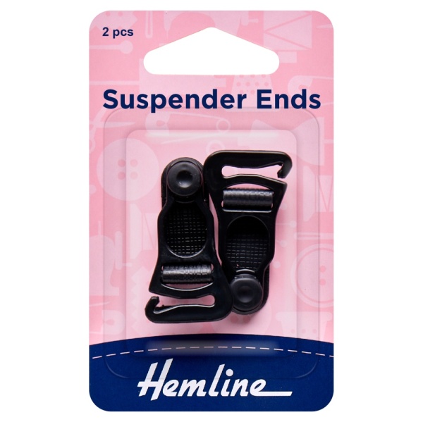 Suspender Ends: Black