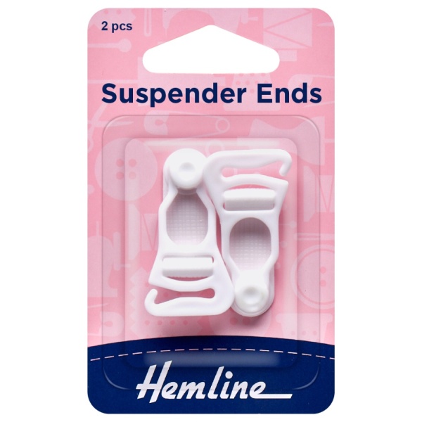 Suspender Ends: White