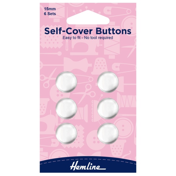 Buttons: Self-Cover: Metal Top: 15mm