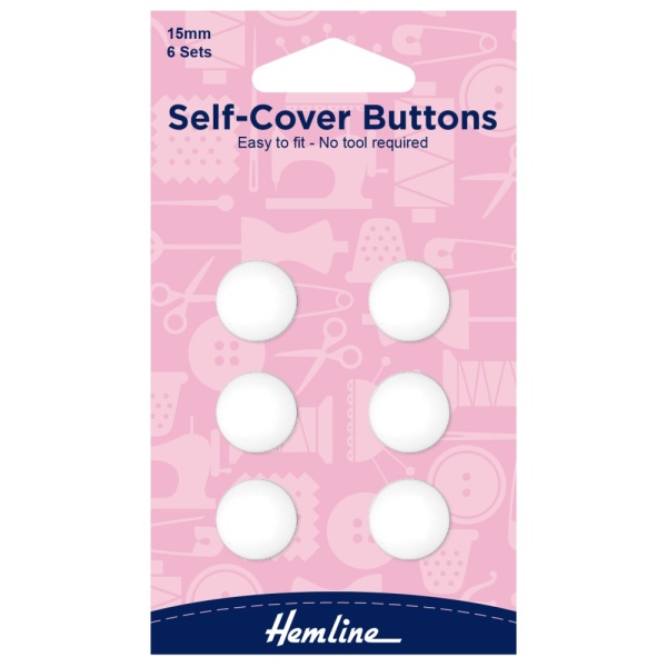 Buttons: Self-Cover: Nylon: 15mm