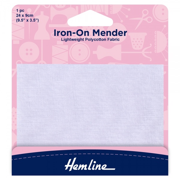 White Iron-On Mender