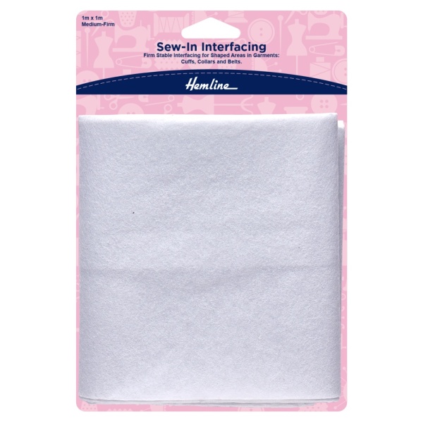 Interfacing: Sew-In: 1m x 1m White