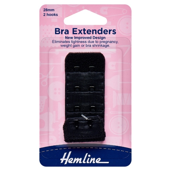 Bra Back Extenders: 28mm: Black