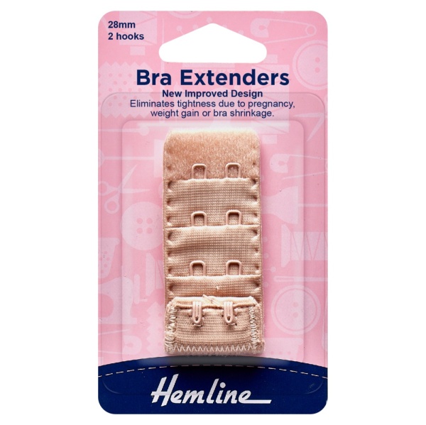 Bra Back Extenders: 28mm: Nude