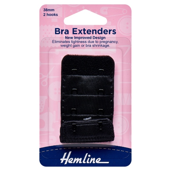 Bra Back Extenders: 38mm: Black