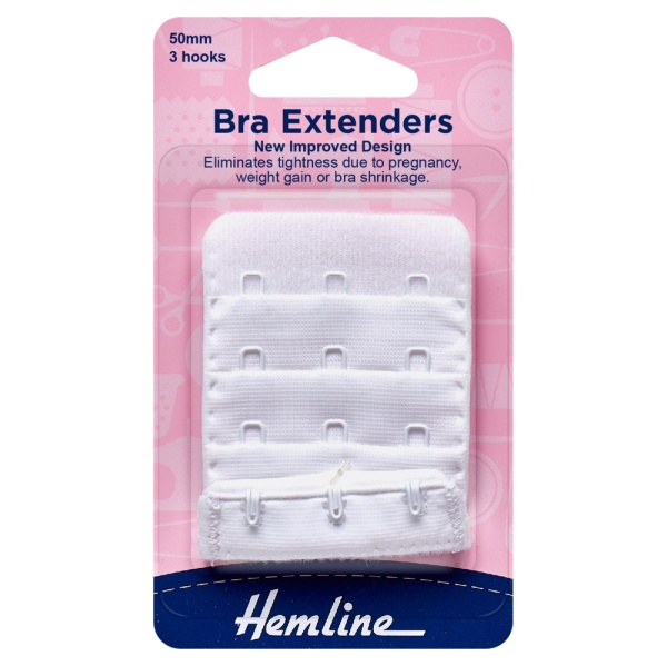 Bra Back Extenders: 50mm: White