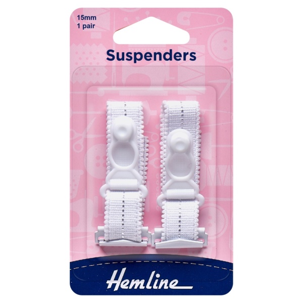 Suspenders: White - 15 x 170mm