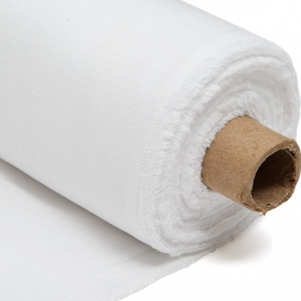 PLAIN Thick WHITE 100% Cotton Drill Workwear Fabric Dress Craft Quilting  Material 150 cm wide