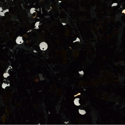 Large Sequin Fabric by the metre - Black