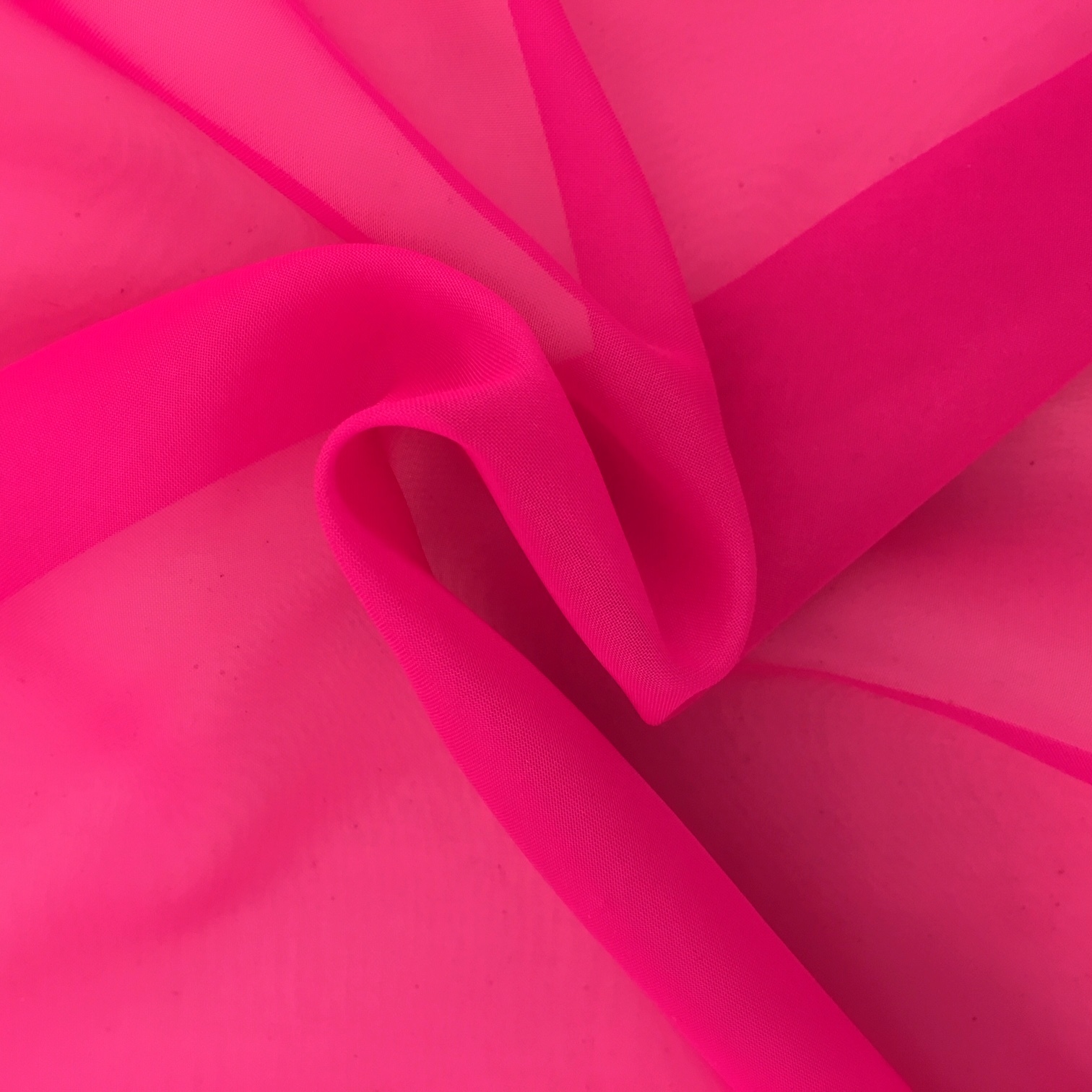 Voile - Flame Retardant - Bright Pink