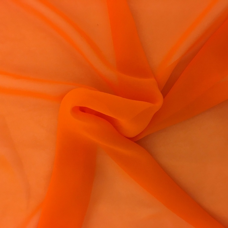 orange chiffon fabric