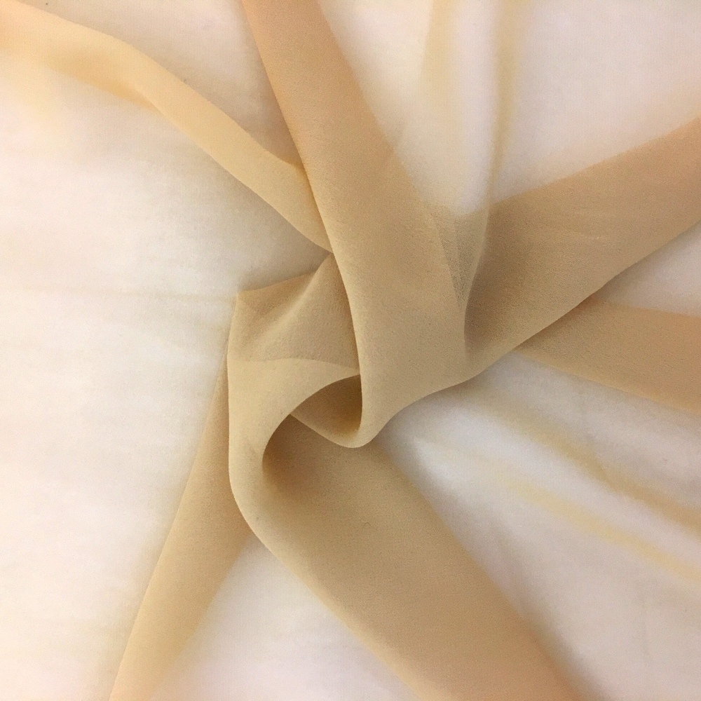 gold chiffon fabric