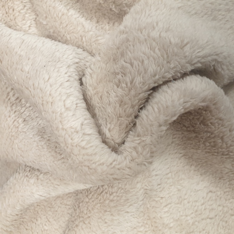 Ivory Fluffy Fleece Fabric