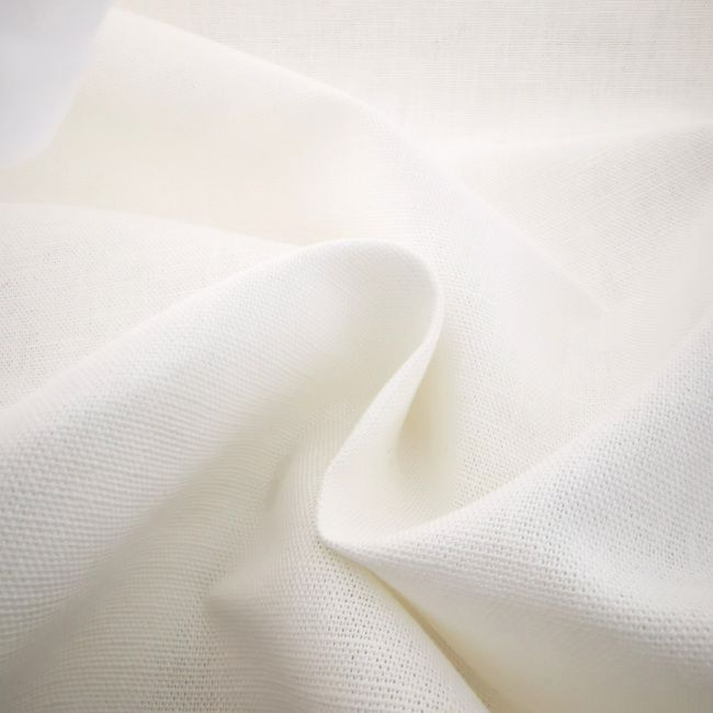 White Luxury Cotton Canvas, Fabric for Tableclothes, Canvas for