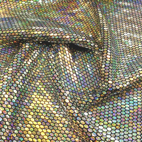 Green Holographic 4-way Stretch Micro Sequin Fabric